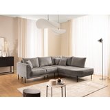 Ropez Smeđe-siva kutna garnitura od šenila (s desnim kutom/u obliku slova L) Mauris – | shoptok.hr