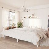 Maison Chic Posteljni okvir - Dvoposteljna postelja - Zakonska postelja bel iz trdne borovine 200x200 cm-J3058, (21768351) | Shoptok.si