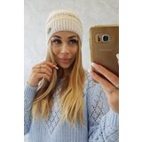 Kesi Cap with fleece Patrycja K254 yellow + beige | shoptok.hr