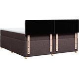  Krevet s oprugama i madracem tamnosmeđi 200x200 cm od tkanine | shoptok.hr