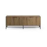 Marckeric Crna/u prirodnoj boji TV komoda u dekoru hrasta 150x61x35 cm Aiden – Cijene