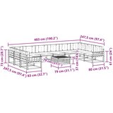  Set vanjskih sofa 11 kom. Bijela i antracit | shoptok.hr