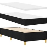  Crni krevet s oprugama i madracem od tkanine 80x200 cm | shoptok.hr