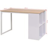  Pisaći stol 120 x 60 x 75 cm boja hrasta i bijela | Eponuda.ba
