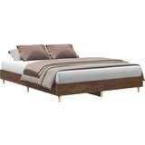 Maison Chic Posteljni okvir - Dvoposteljna postelja - Zakonska postelja brez vzmetnice rjavi hrast 150x200 cm inž. les-J12329, (21768555) | Shoptok.si