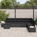  Sjedeća garnitura za vrt 8 kom. Crna poliratan 319 x 209 x 85 cm | Shoptok.si