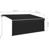  Automatska tenda s roletom i senzorom LED 3 5 x 2 5 m antracit | shoptok.hr