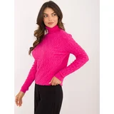 Fashion Hunters Fuchsia turtleneck with viscose