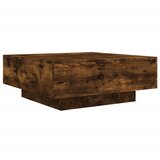  Stolić za kavu s LED svjetlima boja dimljenog hrasta 80x80x31cm | Eponuda.com