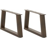  Noge za klub stolić V-oblik 2 kom Prirodni čelik 50 x (30-31,3) cm Čelik | shoptok.hr