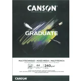 Skicirka Graduate Mixed Media Black A4 240 g, 20 listna, (20631410)