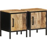 vidaXL Nočne omarice 2 pcs Rjava in črna Običajne | Shoptok.si