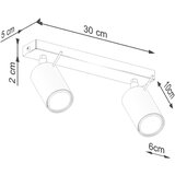Nice Lamps Opečnato oranžna stropna svetilka 6x30 cm Etna – | Shoptok.si