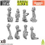 Green Stuff World 3D Printed Servo Skulls Set | 3D štampani servo lobanje set (8 kom, 1:48 razmera) | Eponuda.com
