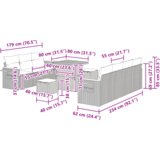  Set vrtnih kauča (vrtna garnitura) od 10 dijelova s jastučićima bež poli ratana i akacije | shoptok.hr