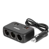 Produžni razdjelnik za auto upaljač sa tri utičnice i USB-A USB-C priključcima 80cm