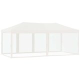 vidaXL zložljiv vrtni šotor s stranicami bel 3x6 m | Shoptok.si