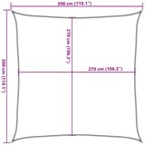  Jedro za zaštitu od sunca 160 g/m² bijelo 3 x 3 m HDPE | shoptok.hr