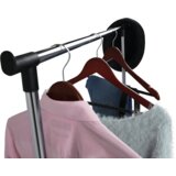Kondela Stojalo za oblačila, krom, črna plastika, SOREN | Shoptok.si