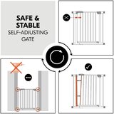 Hauck zaštitna ograda Clear Step 2 (75 - 80 cm) Bijela | shoptok.hr