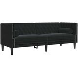  3-dijelni set sofa Chesterfield crni baršunasti | shoptok.hr