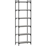  The living store knjižna omara 6-nadstropna siva sonoma 60x30x188 cm inž. les - knjižna omara, (21502956) | Shoptok.si
