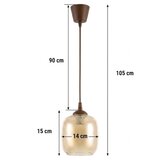 Brilagi LED luster na sajli R GLASS 1xE27/60W/230V prečnik 14 cm smeđa/zadimljeno-smeđa | Eponuda.com