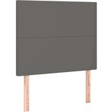 Posteljni okvir z vzglavjem siv 90x200 cm umetno usnje, (20788572) | Shoptok.si