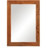  Kupaonsko ogledalo 50 x 70 cm masivno drvo bagrema i staklo | shoptok.hr