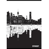 STREET Zvezek Black & white A5 črte z robom | Shoptok.si