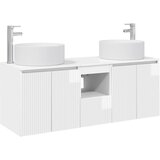  Set ormarića za kupaonicu 3 kom. Bijela visokog sjaja 49,5 x 44,5 x 65,5 cm | shoptok.hr