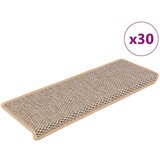  Ljepljivi tepisi za stepenice 30 kom 65x21x4 cm svjetlobež | shoptok.hr