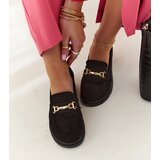 Gemre Black suede block heel loafers Sherie | Eponuda.ba
