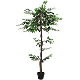  Umjetna ficus biljka Zelena 85 x 18 x 160 cm Tkanina i drvo | shoptok.hr