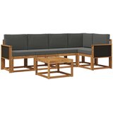  Set vanjskih sofa 6 pcs Prirodna i antracit Čvrsto drvo akacije | shoptok.hr