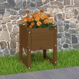 vidaXL Visoka greda medeno rjava 40x40x52,5 cm trdna borovina Cene
