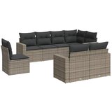 Maison Chic Seti vrtnega pohištva - Vrtna garnitura - Vrtni pohištvo set 8-delna z blazinami siv poli ratan, (21799303) | Shoptok.si