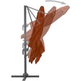 vidaXL Konzolni suncobran s aluminijskom šipkom terakota 300 x 300 cm | shoptok.hr