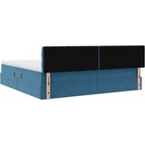  Krevet s od storage s madracem Tamno plava 200 x 200 cm Baršun - Tamno plava 200 x 200 cm Dizajn s jastučićima | shoptok.hr