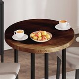  Gornji dio stola Tamno smeđa Ø 70 x 4 cm Čvrsto Hrastovo Drvo | shoptok.hr