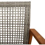 vidaXL 3-dijelni bistro set od poliratana i bagremovog drva sivi | shoptok.hr