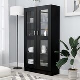 vidaXL Vitrina crna 82,5 x 30,5 x 150 cm od iverice Cijene