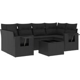  7-dijelni set vrtnih sofa od poliratana s jastucima crni | shoptok.hr