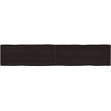 Stolna ploča tamnosmeđa 200x40x(2-4) cm obrađeno masivno drvo | shoptok.hr