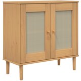 Maison Chic Komoda - Predalnik SENJA videz ratana rjava 80x35x80 cm trdna borovina, (21718851) | Shoptok.si