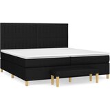  Krevet s oprugama i madracem crni 200x200 cm od tkanine | shoptok.hr
