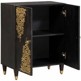 vidaXL Strani šal Črna 60 x 33 x 75 cm Masiven les manga, (5000113135) | Shoptok.si