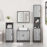  Kopalniško pohištvo 3 kosi siva sonoma inženirski les | Shoptok.si