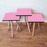Hanah home 3Shp240 - pink pinkwhite nesting table (3 pieces) | ePonuda.com