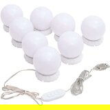  Zidno ogledalo bez okvira s LED svjetlima okruglo stakleno | shoptok.hr